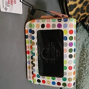 Buxton Colorful Polka Dot Key & Card Holder